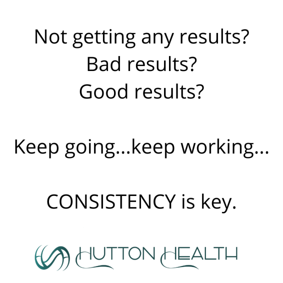 Be consistent in your healthy eating and your exercise routine