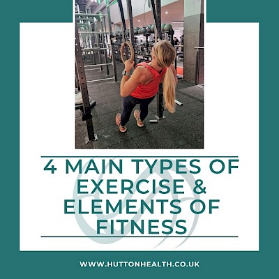 4 main types of exercise and elements of fitness