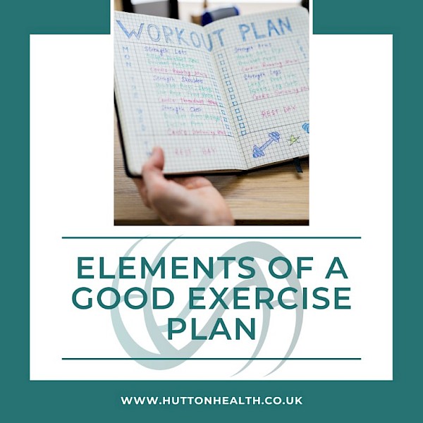 Elements of a good exercise plan