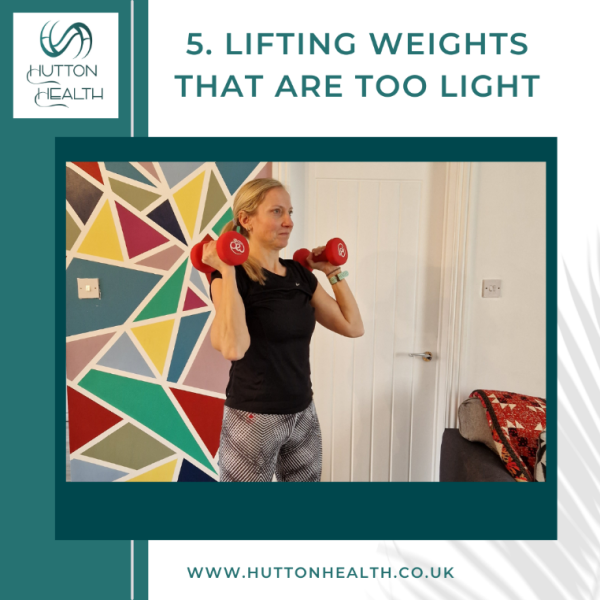 Common exercise mistake over 40: Lifting weights that are too light