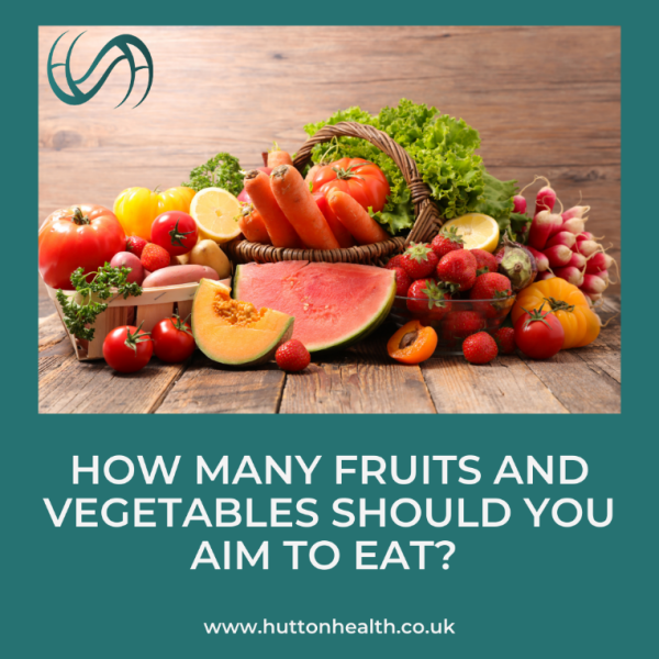 How many fruits and vegetables should you aim to eat?
