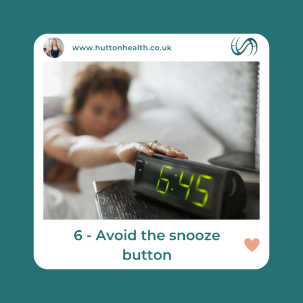 Healthy morning  habit: Avoid the snooze button